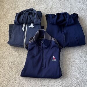 Under Armour Navy and Gray Hoodies and Sweatshirt